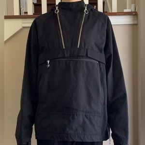 Heavy Zara Man Black Windbreaker Jacket